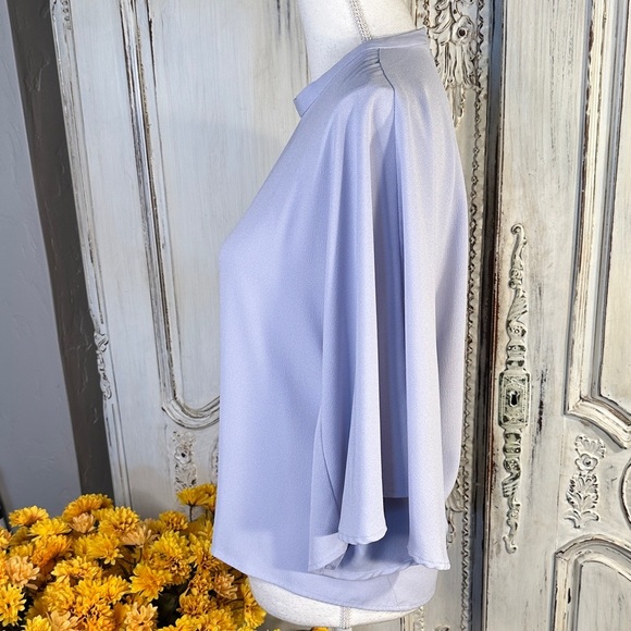 G2000 Periwinkle Blue  Women's Career Top with Bell Sleeves - Picture 8 of 10